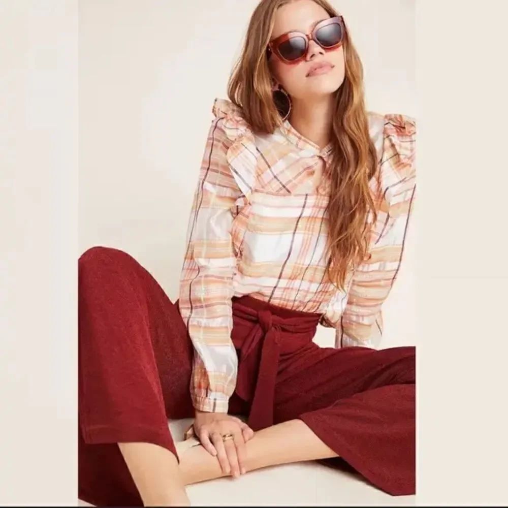 New Anthropologie Anthropologie Current Air Polly Ruffle Blouse